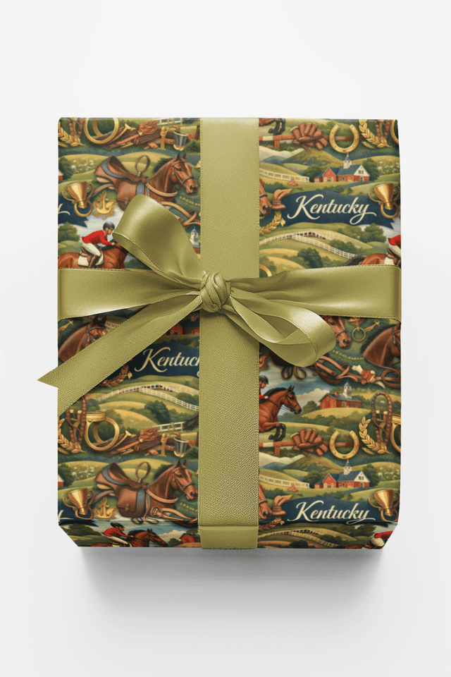 Kentucky Bluegrass Elegance - London Penny Gift Wrap