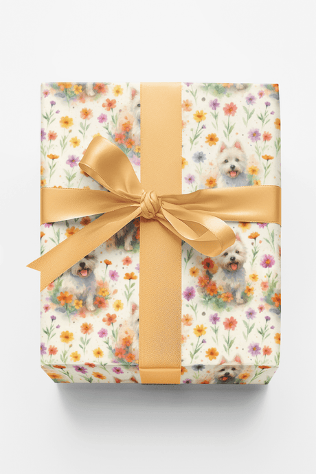 Wildflower Westie Waltz - London Penny Gift Wrap