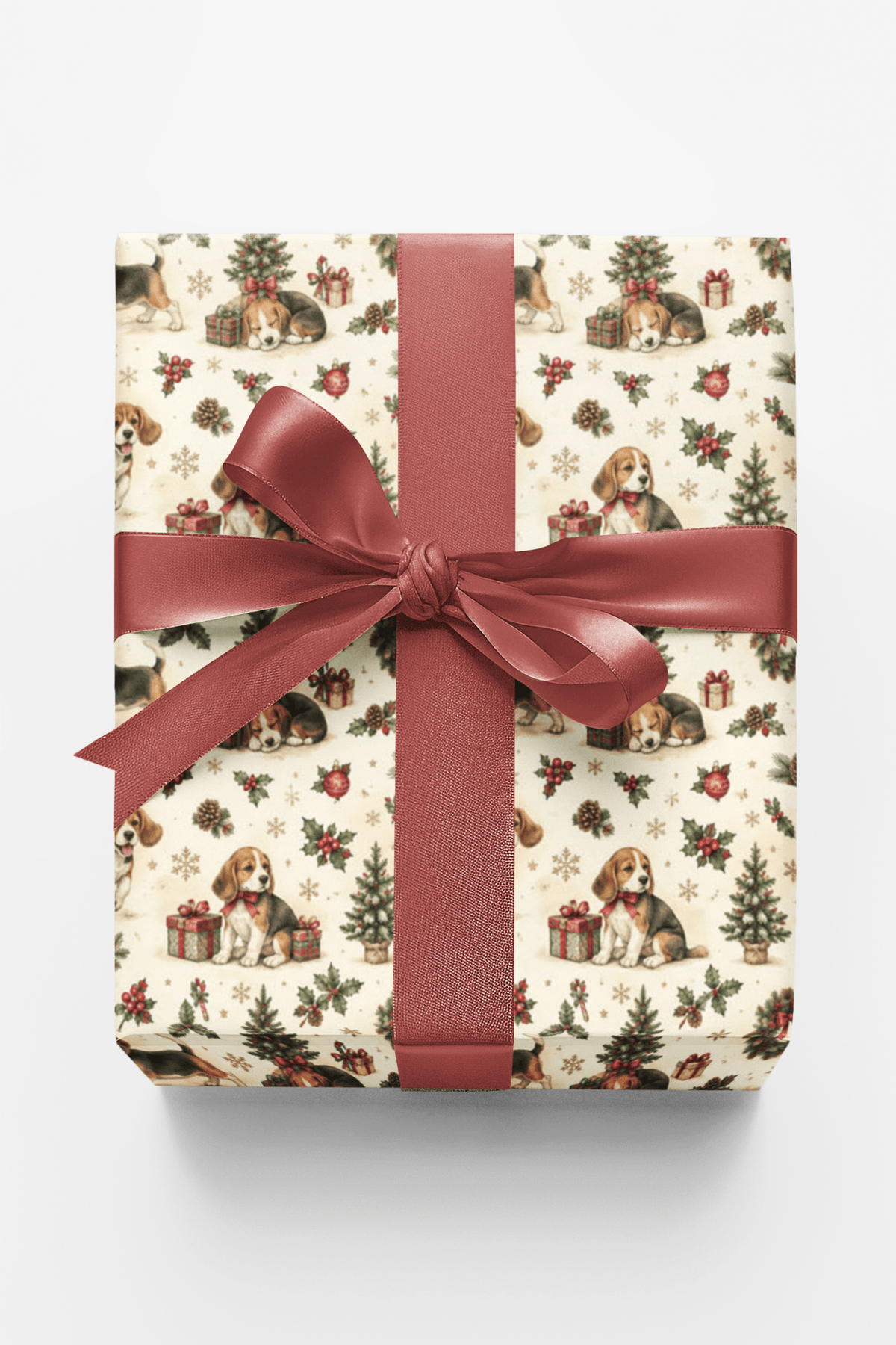 Beagle Christmas Adventure Wrapping Paper - London Penny Gift Wrap