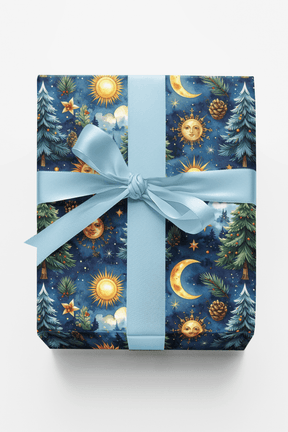 LIMITED TIME | Astronomer's Winter Garden Wrapping Paper - London Penny Gift Wrap