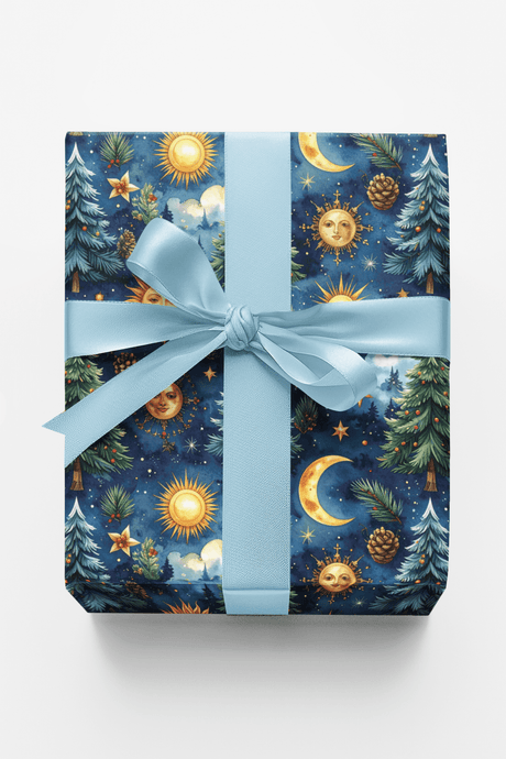 LIMITED TIME | Astronomer's Winter Garden Wrapping Paper - London Penny Gift Wrap