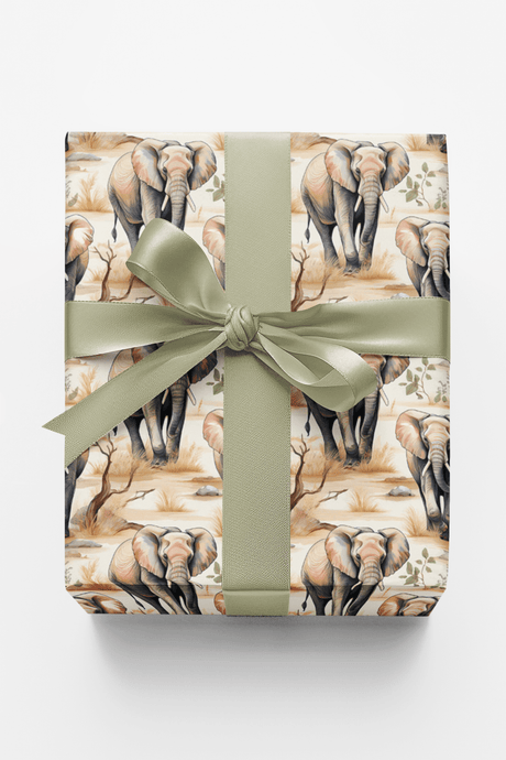Safari Stroll: African Elephant - London Penny Gift Wrap