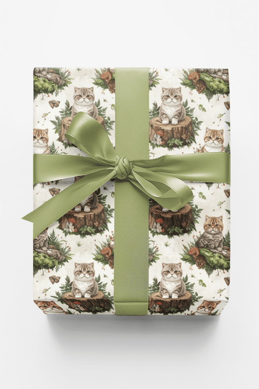 Enchanted Woodland (Exotic Shorthair) Wrapping Paper - London Penny Gift Wrap