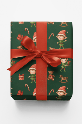 Elf Workshop Icons - London Penny Gift Wrap