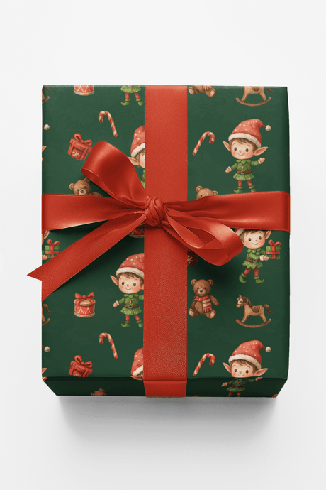 Elf Workshop Icons - London Penny Gift Wrap