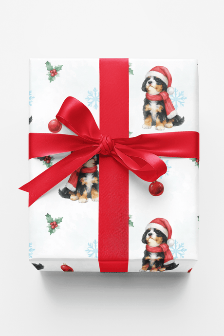 Bernedoodle Christmas - London Penny Gift Wrap