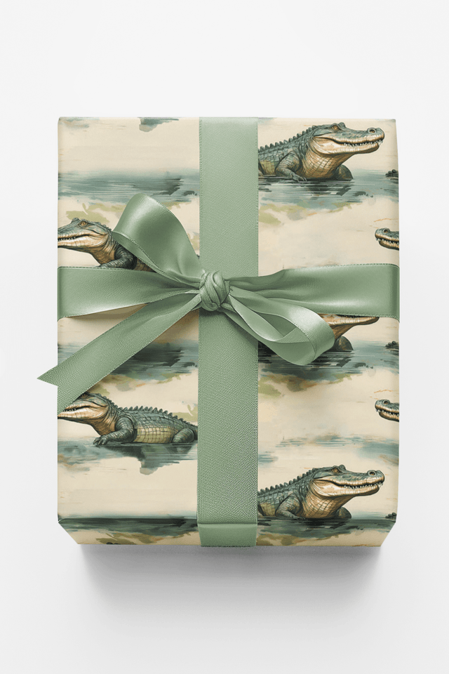 Safari Stroll: Crocodile - London Penny Gift Wrap