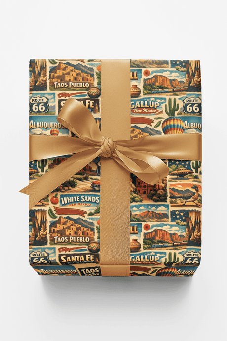 New Mexico Postcard Memories - London Penny Gift Wrap