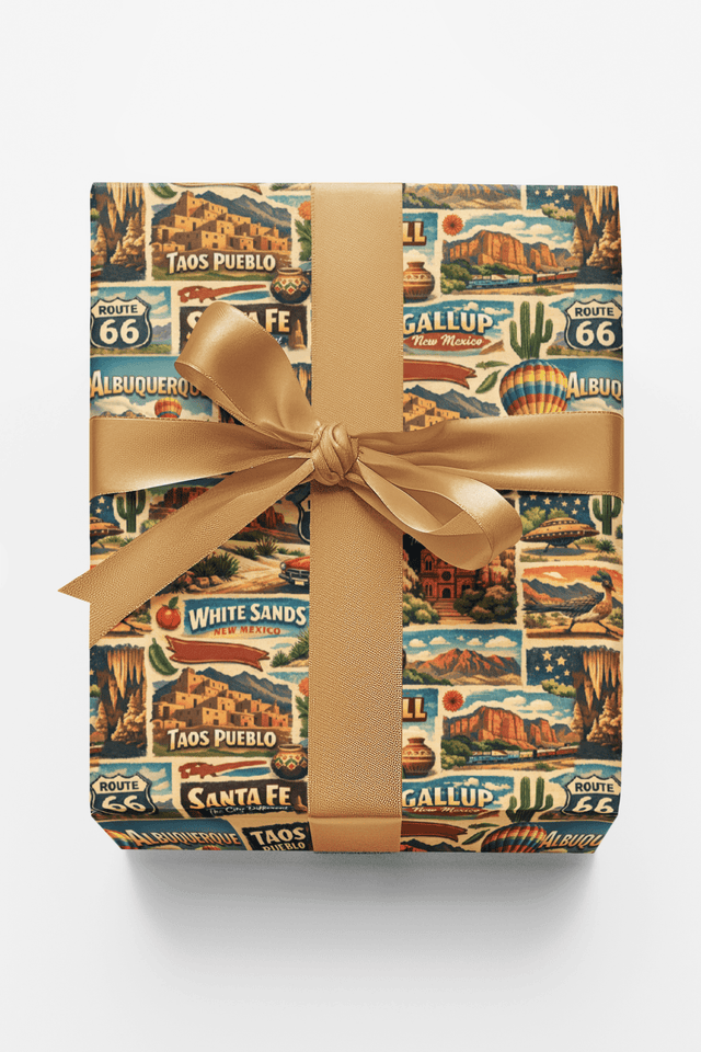 New Mexico Postcard Memories - London Penny Gift Wrap