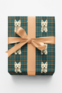 Terrier Tartan Trim - London Penny Gift Wrap