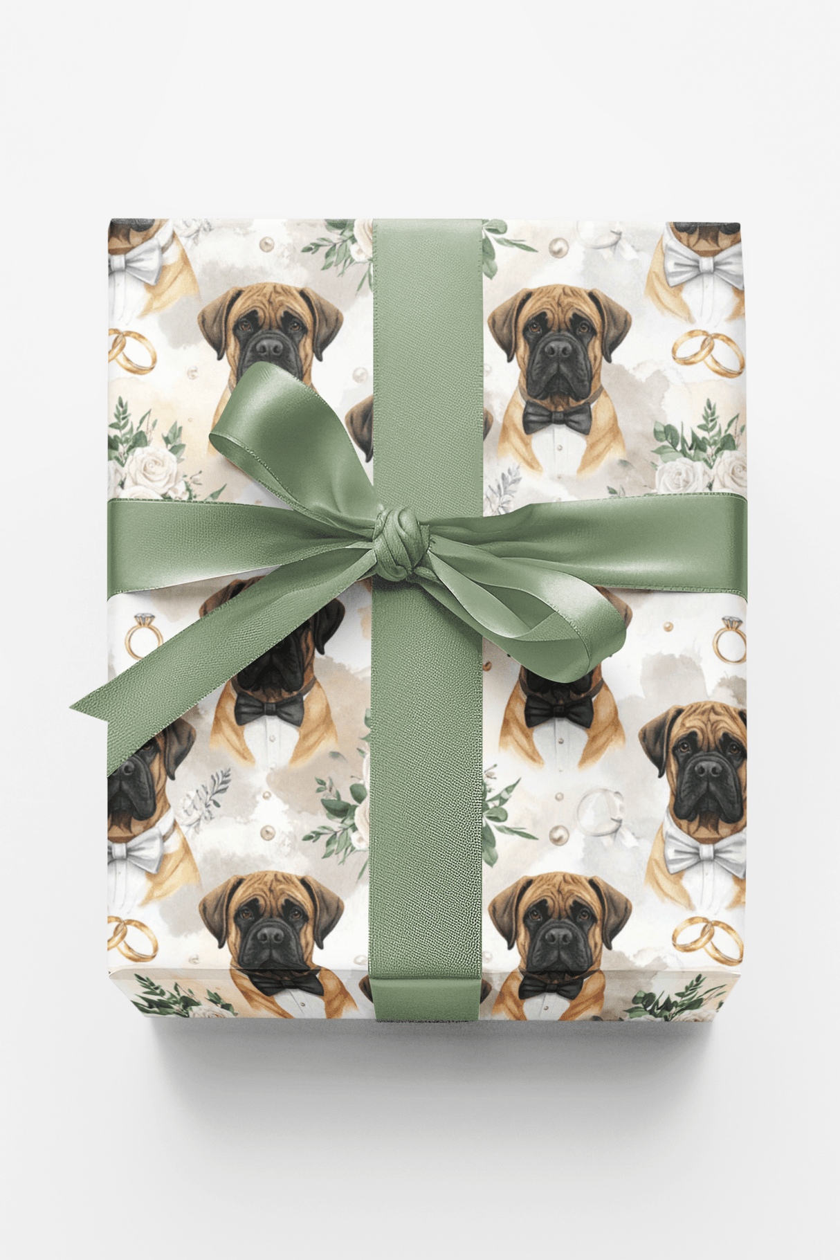 Wedding Elegance (English Mastiff) Wrapping Paper - London Penny Gift Wrap