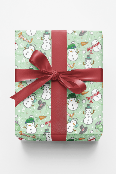 Snowmen Plentiful Wrapping Paper | Michelle Gilsey | Artist Corner - London Penny Gift Wrap
