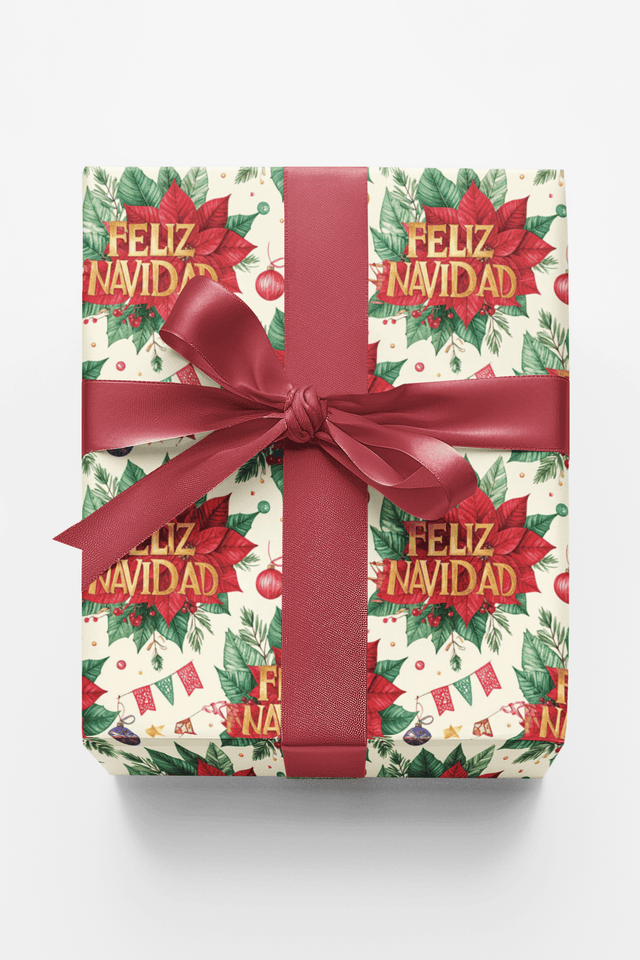 LIMITED TIME | Feliz Navidad Fiesta Deluxe Wrapping Paper - London Penny Gift Wrap