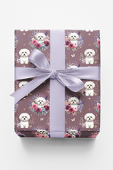 Floral Maltese Mother’s Day Wrapping Paper