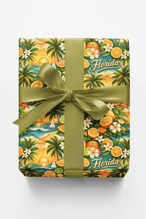 Florida Tropical Bloom - London Penny Gift Wrap