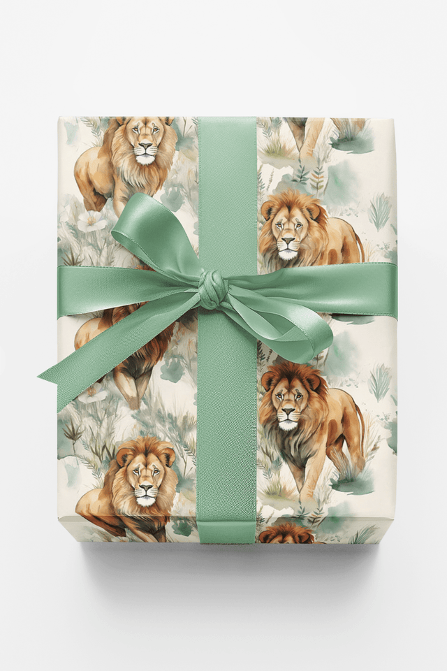 Safari: Stroll Lion - London Penny Gift Wrap
