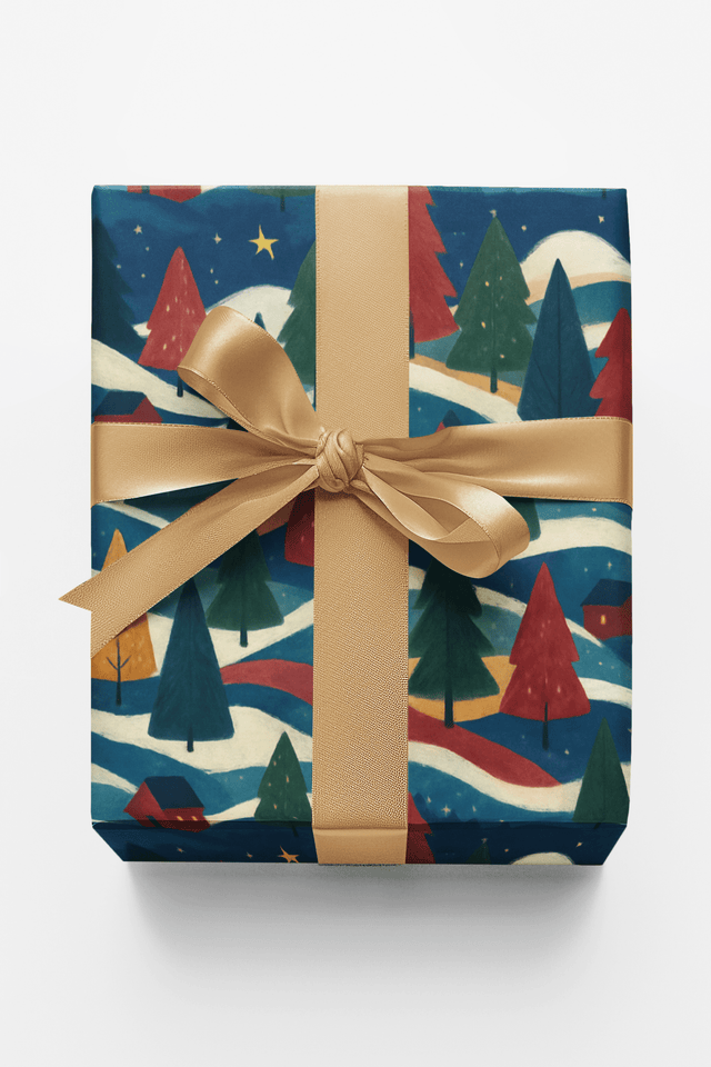 Abstract Winter Landscape - London Penny Gift Wrap