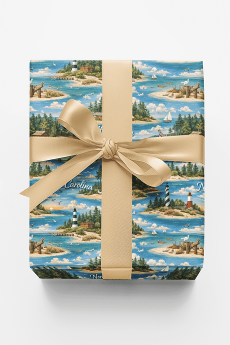 North Carolina Coastal & Pine - London Penny Gift Wrap