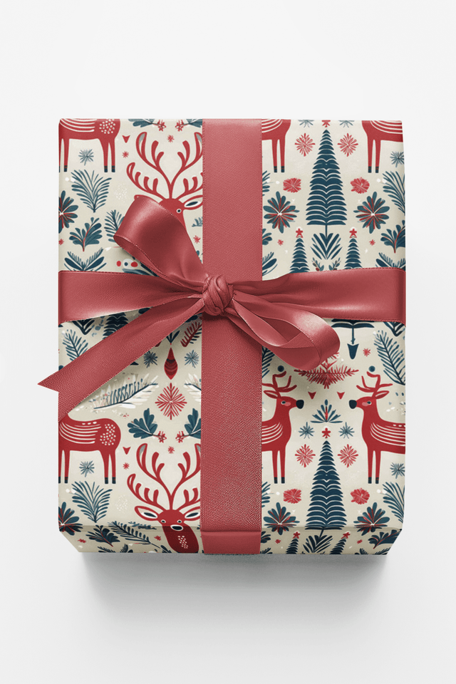 Scandi Deer - London Penny Gift Wrap