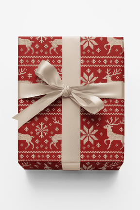 Nordic Reindeer Knit - London Penny Gift Wrap