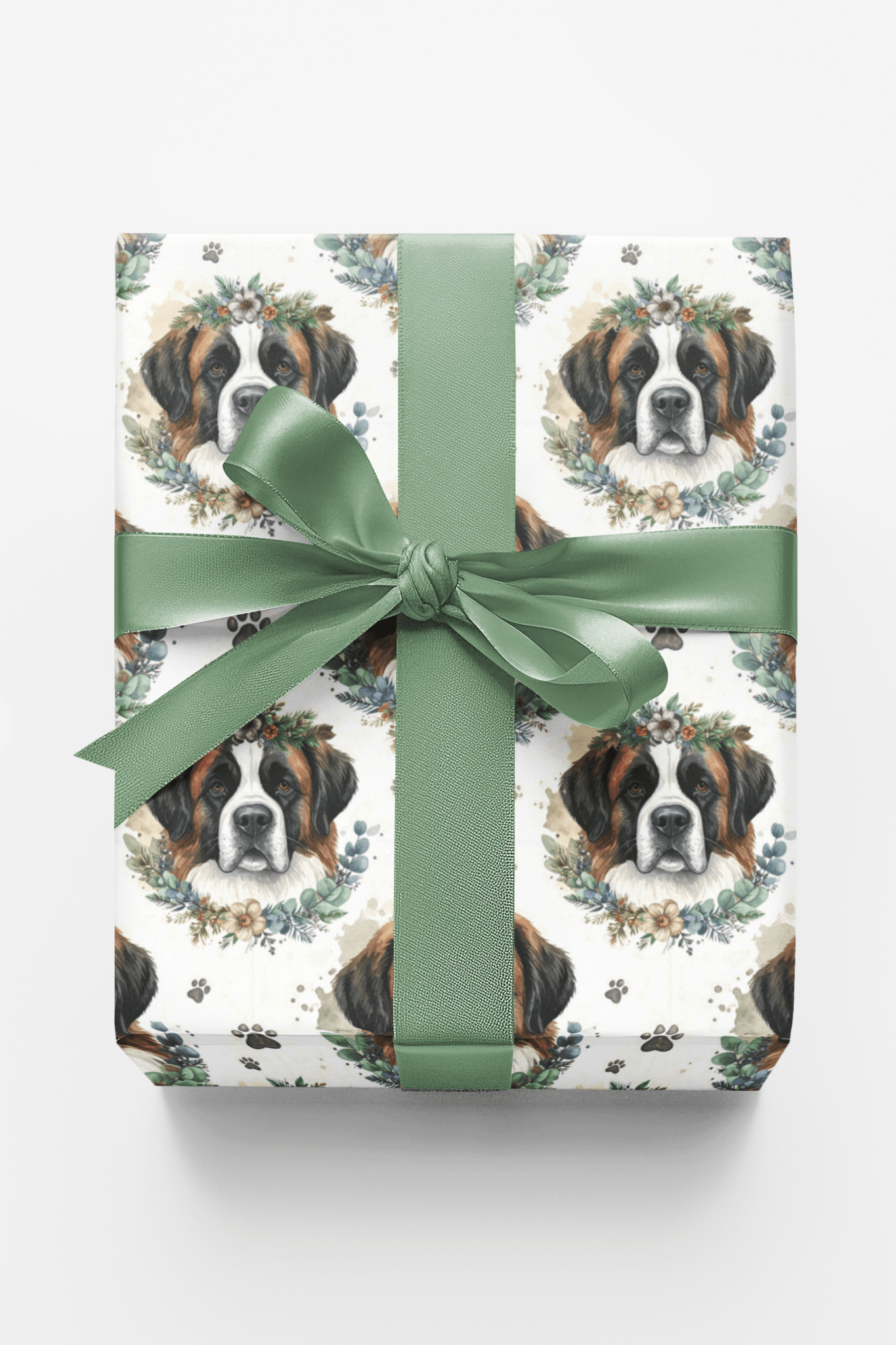 Gentle Giant Portraits (St. Bernard) Wrapping Paper