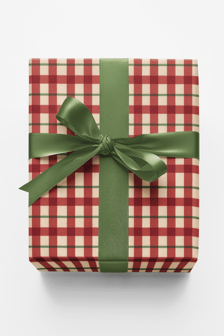 Holiday Gingham - London Penny Gift Wrap