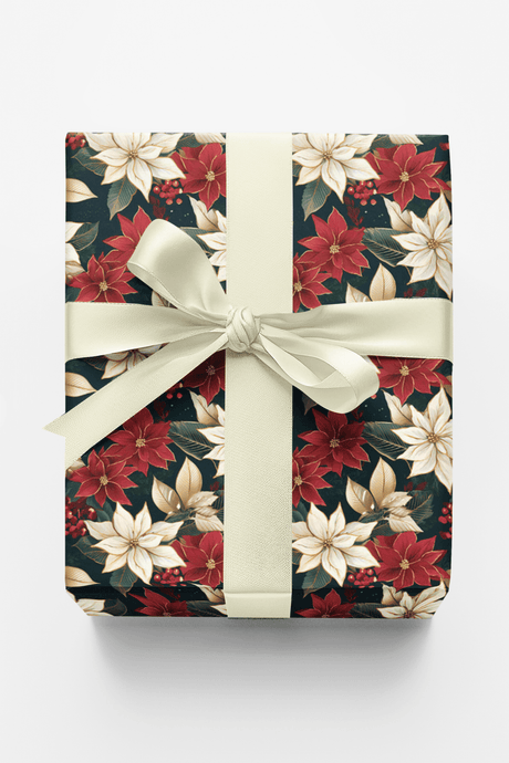 Gilded Poinsettia - London Penny Gift Wrap