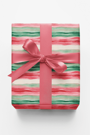 Whispering Winter Stripes - London Penny Gift Wrap
