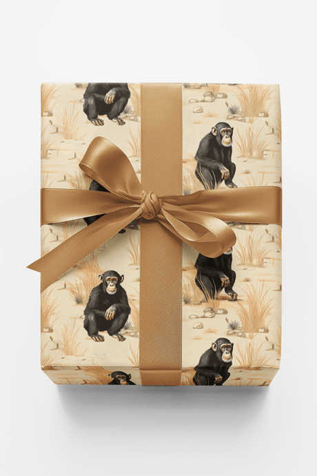 Safari Stroll: Chimpanzee - London Penny Gift Wrap