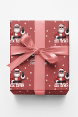 Santa Says 67 - Red - London Penny Gift Wrap
