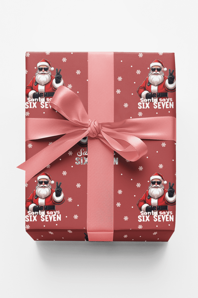 Santa Says 67 - Red - London Penny Gift Wrap