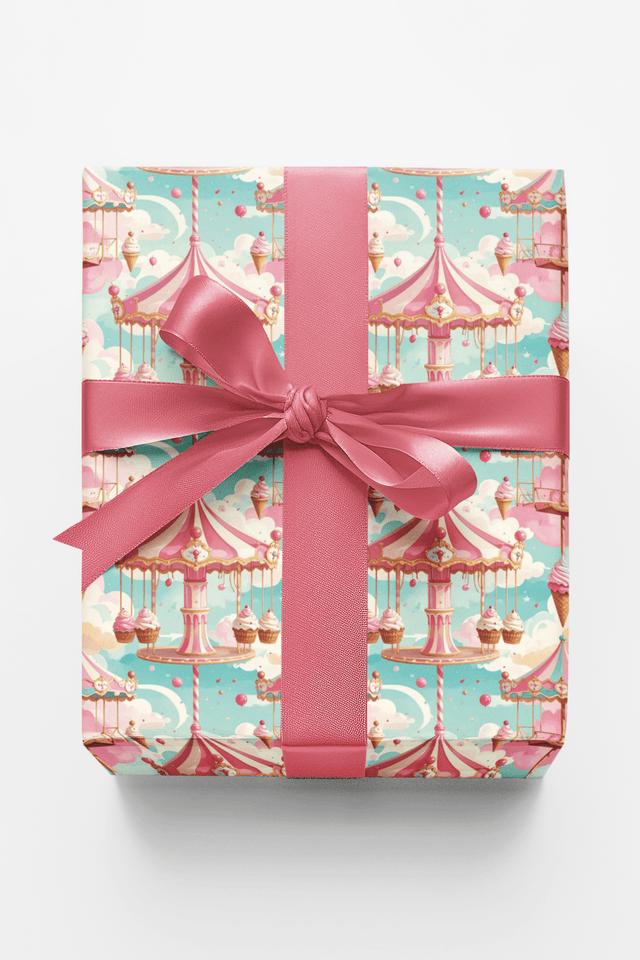Ice Cream Carousel Wrapping Paper - London Penny Gift Wrap