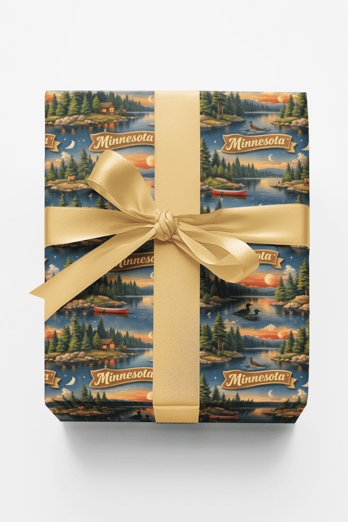 Minnesota Northwoods Serenity - London Penny Gift Wrap