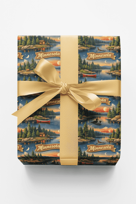 Minnesota Northwoods Serenity - London Penny Gift Wrap