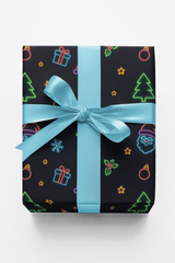 Neon Christmas Glow - London Penny Gift Wrap