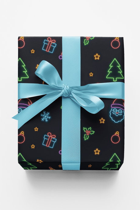Neon Christmas Glow - London Penny Gift Wrap