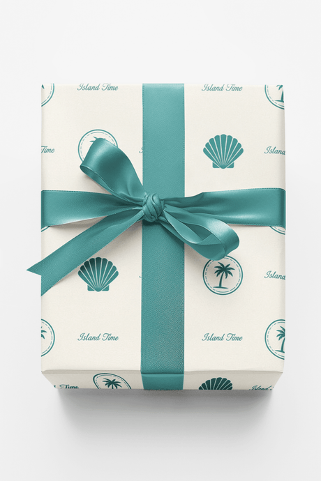 Travel Stamps Island Time - London Penny Gift Wrap