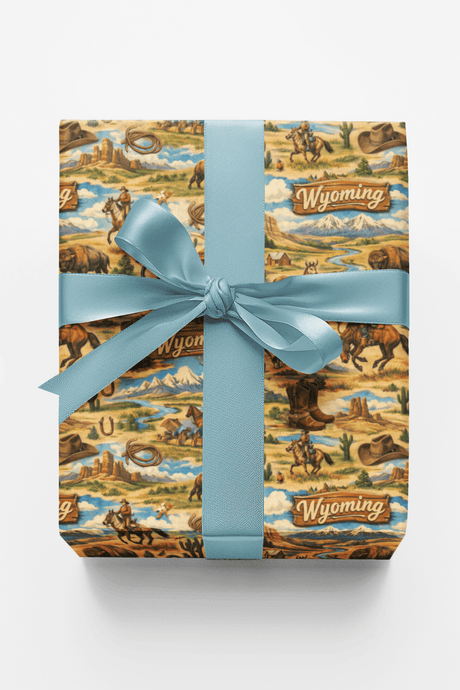 Wyoming Western Range - London Penny Gift Wrap