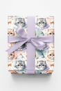 Baby Shower Cats (Exotic Shorthair) Wrapping Paper - London Penny Gift Wrap