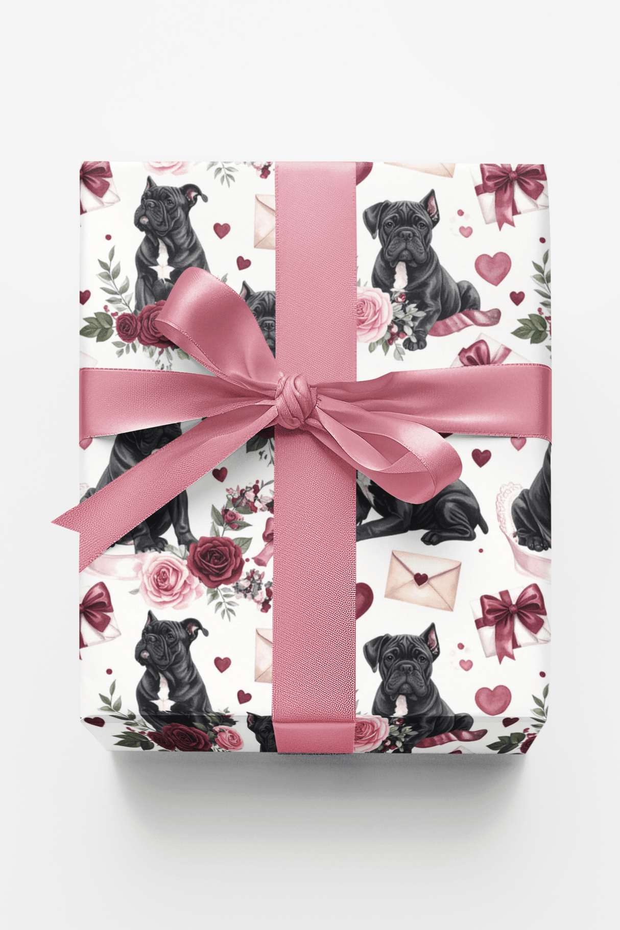 Valentine's Romance (Cane Corso) Wrapping Paper - London Penny Gift Wrap