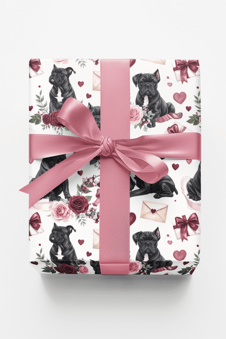 Valentine's Romance (Cane Corso) Wrapping Paper - London Penny Gift Wrap