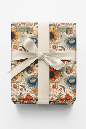 Rustic Prairie Blooms - London Penny Gift Wrap