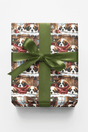 Cozy Cabin Christmas (St. Bernard) Glossy Wrapping Paper - London Penny Gift Wrap
