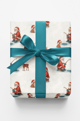 Santa Ice Fishing - London Penny Gift Wrap