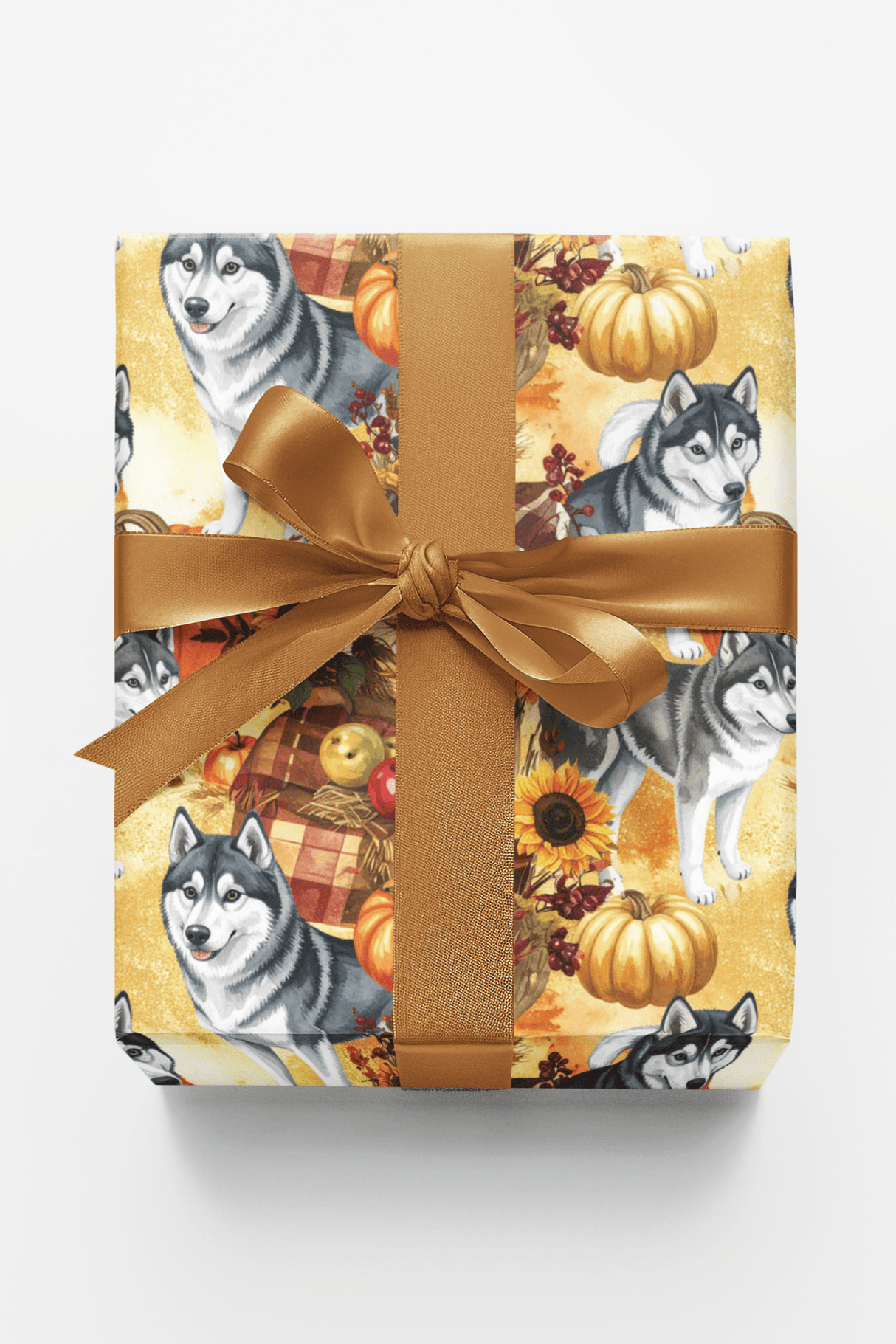 Harvest Husky (Alaskan Husky) Wrapping Paper - London Penny Gift Wrap