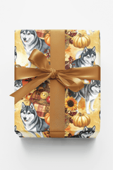 Harvest Husky (Alaskan Husky) Wrapping Paper - London Penny Gift Wrap