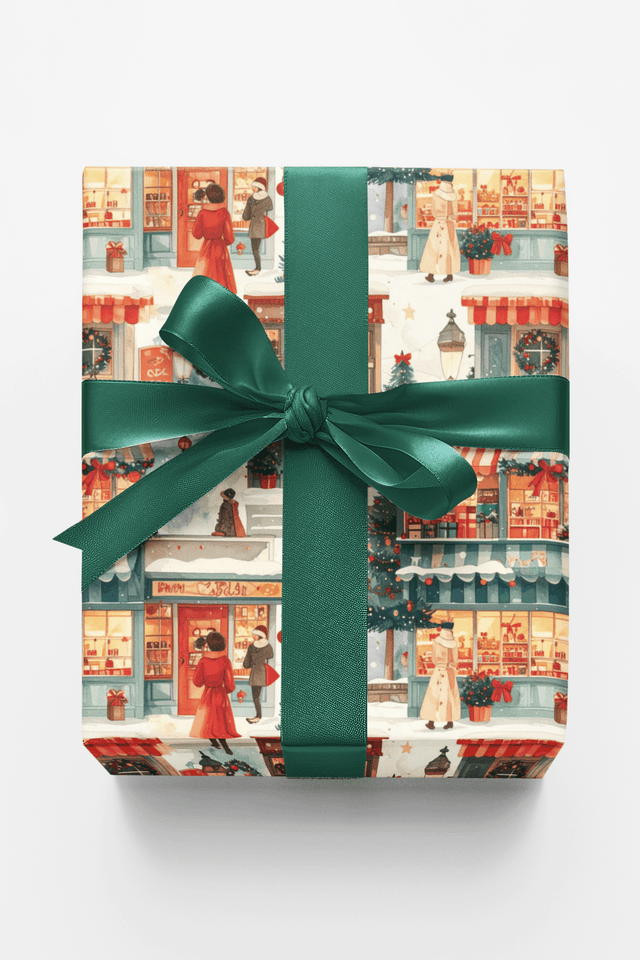 LIMITED TIME | Christmas Shopping Jubilee Wrapping Paper - London Penny Gift Wrap