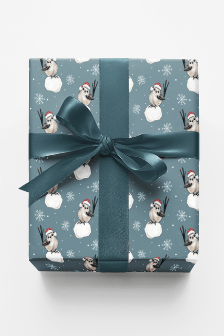 SantaSnowbird Wrapping Paper | Michelle Gilsey | Artist Corner - London Penny Gift Wrap