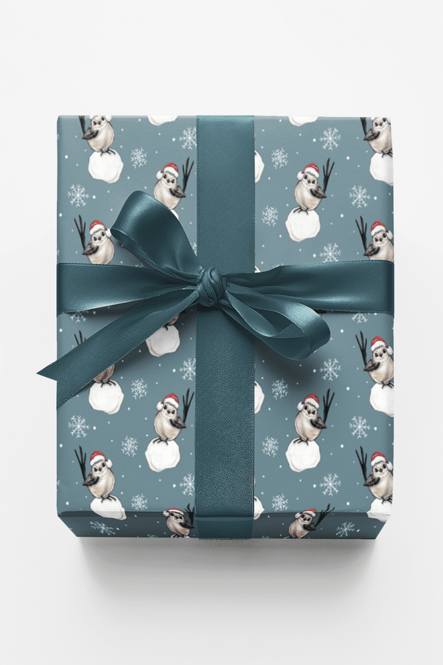 SantaSnowbird Wrapping Paper | Michelle Gilsey | Artist Corner - London Penny Gift Wrap