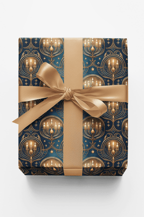 Stars Above the Menorah - London Penny Gift Wrap